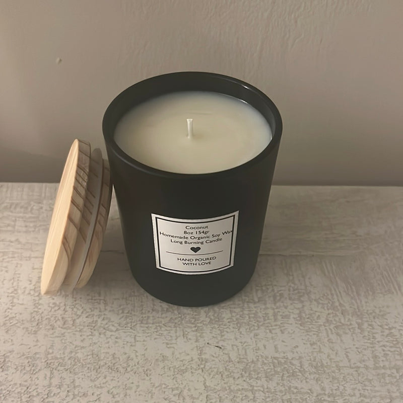 Coconut black candle 8oz homemade