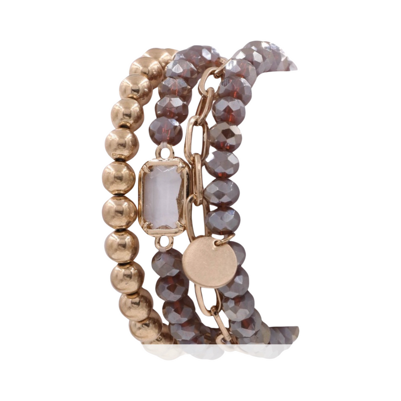 Faceted Bead Chain Bracelet