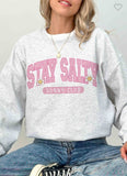 Sweatshirt Stay Salty Sunny Club oversized graphic