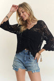 Coastal Drawstring Crochet Top