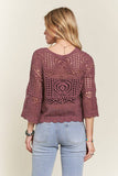 Coastal Drawstring Crochet Top