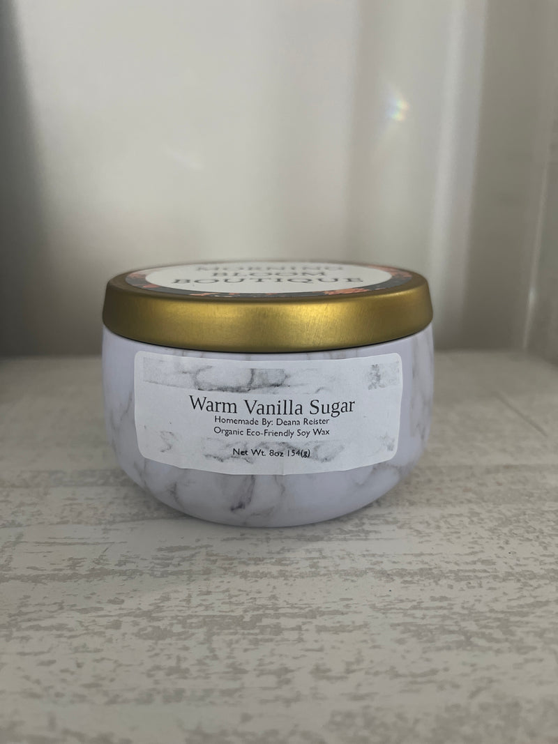 Warm Vanilla Sugar 8oz Soy Wax Candle