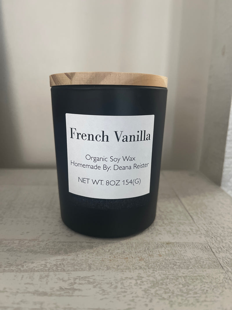 French Vanilla 8oz Organic Soy Wax Candle