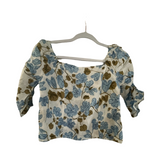 Cropped flowered top
