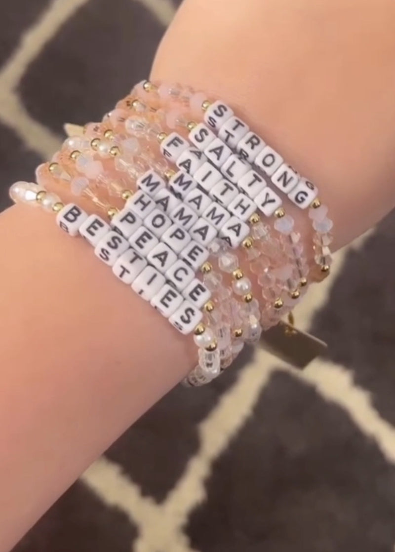 Crystal Bracelet Word Affirmations