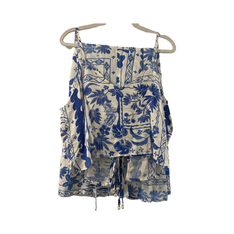 Cropped shirt & Wide leg pant set