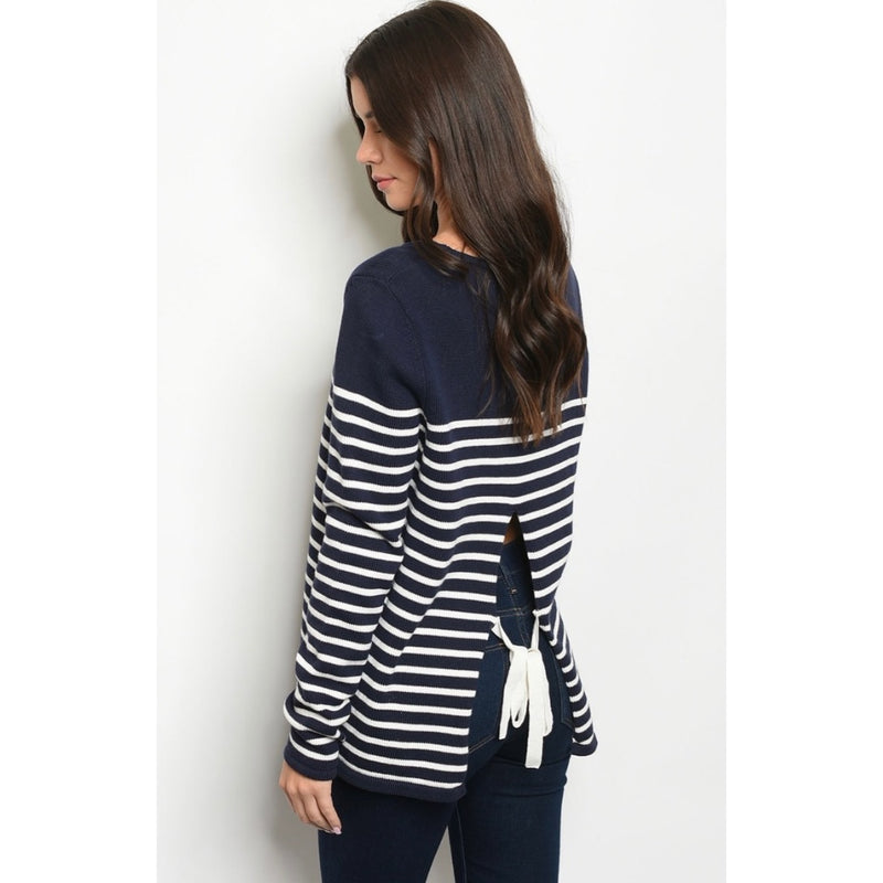 White Stripes Sweater