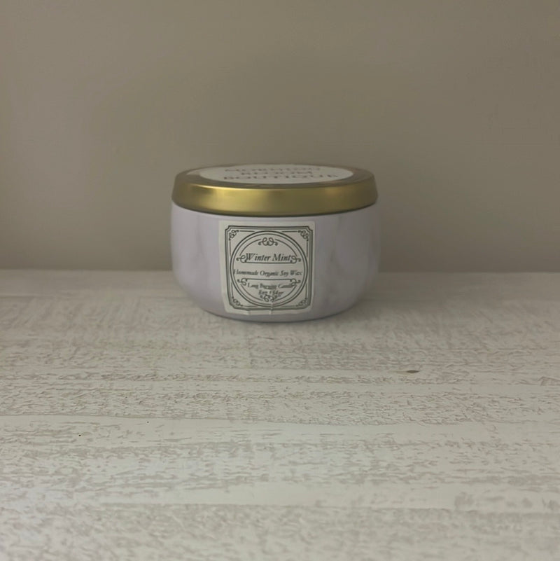 Winter Mint Homemade Candle