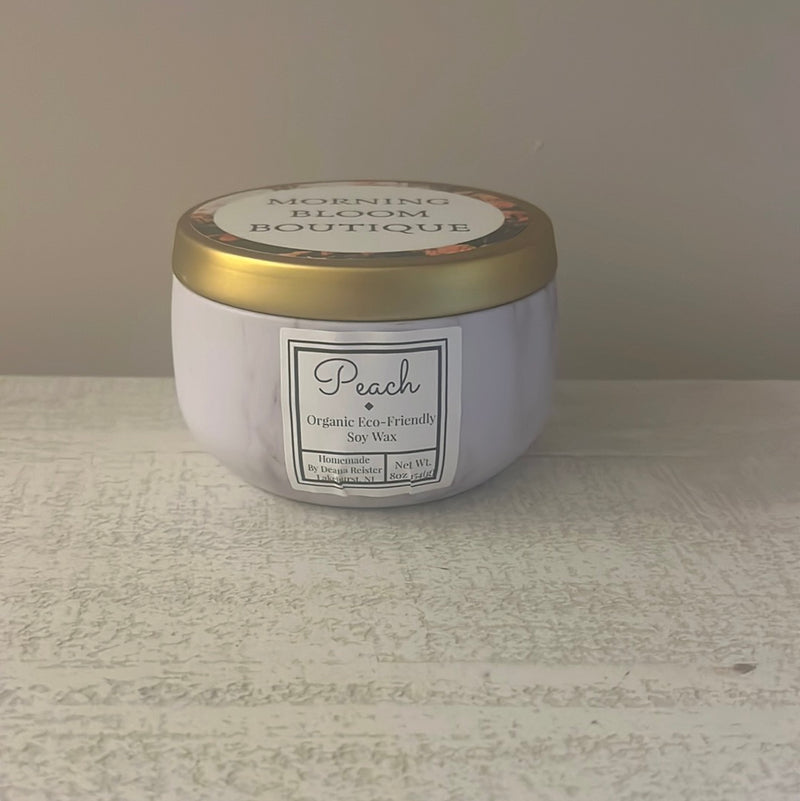 Peach 8oz soy wax candle