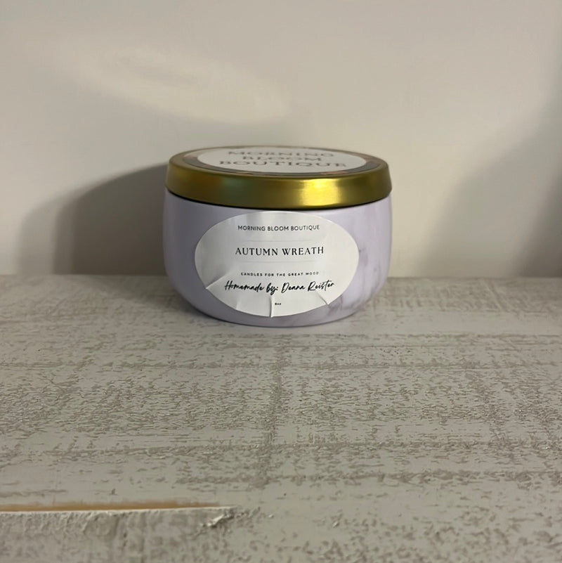Autumn Wreath Homemade Candle 8oz