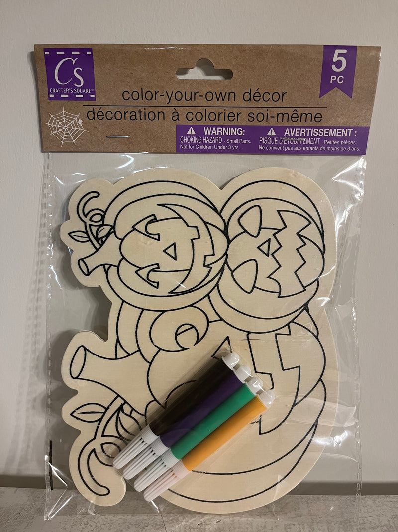Color-your-own Decor Pumpkins
