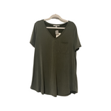 Green Envelope V-Neck