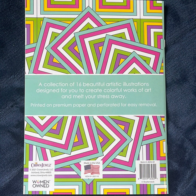 Advanced Coloring Geometric: Color, Create, Relax