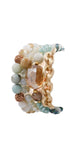 Faceted Bead/Stone/Glass Stone Stretch Bracelet Set
