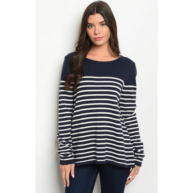 White Stripes Sweater