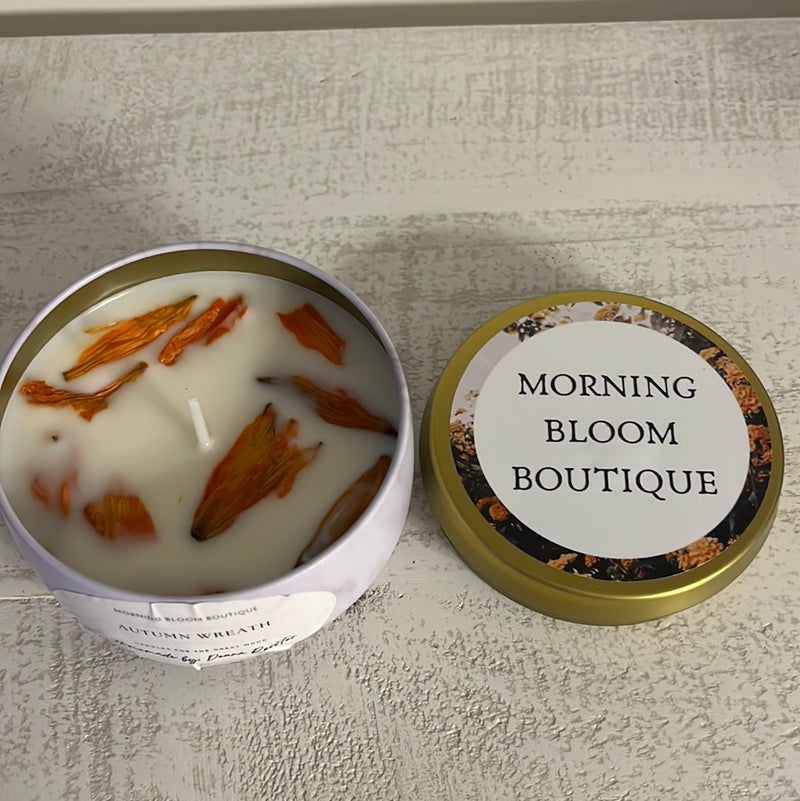 Autumn Wreath Homemade Candle 8oz