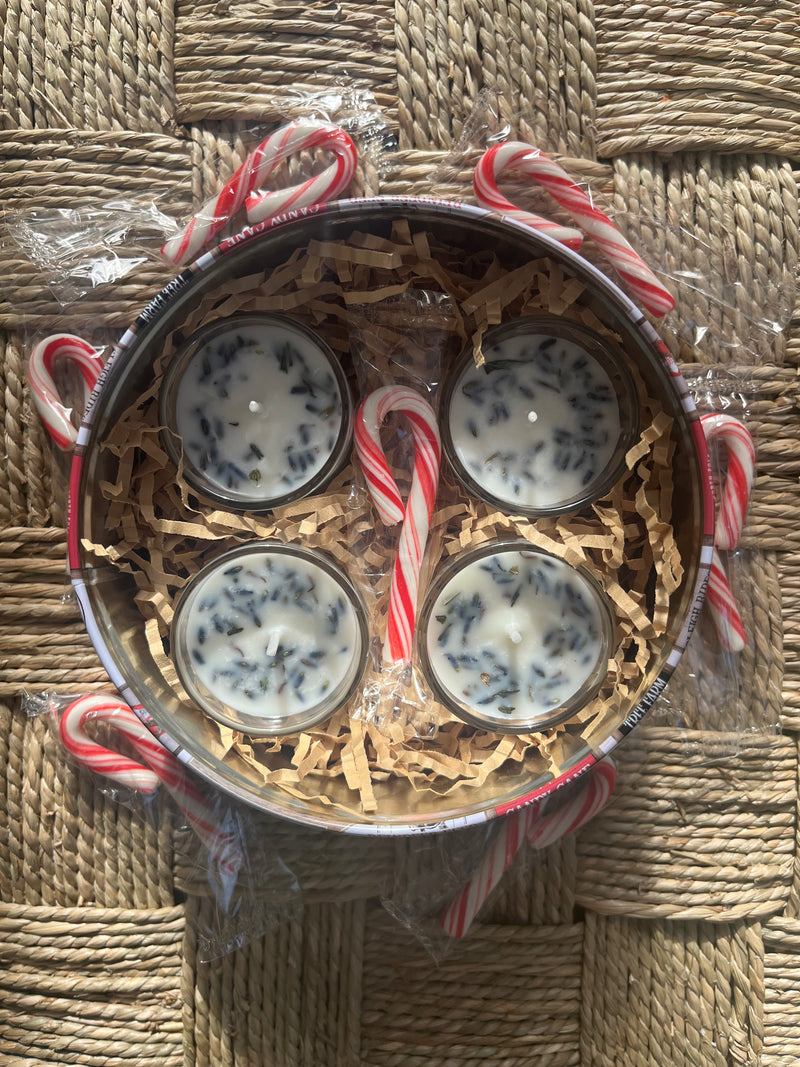Christmas Gift Box Lavender Tea Lights